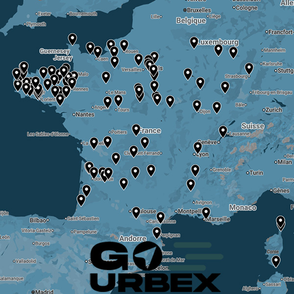 La carte des urbex gratuits