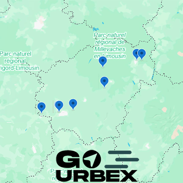 Carte Urbex Corrèze 2026 Gourbex Carte urbex Corrèze 2026 sur smartphone montrant les spots du Limousin.