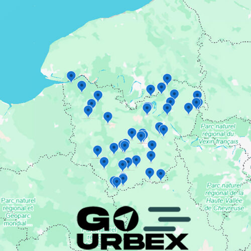 Carte urbex Eure 2026 sur smartphone pour explorer Évreux et les châteaux normands.