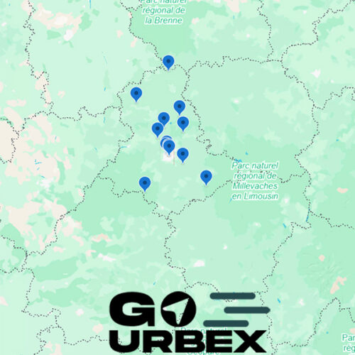 Carte urbex Haute-Vienne 2026 sur smartphone montrant les spots abandonnés du Limousin.