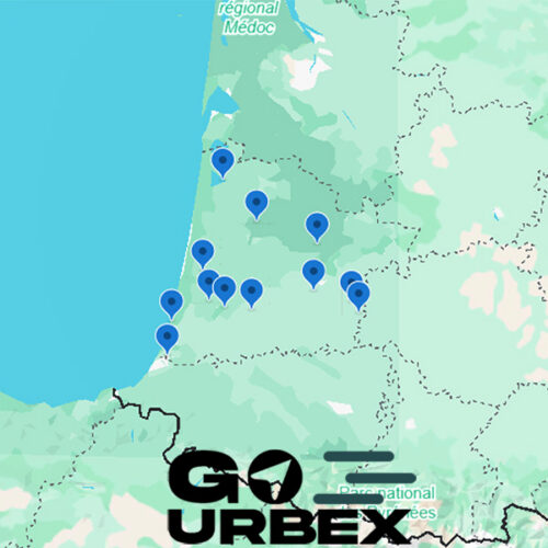 Carte urbex Landes 2026 sur smartphone montrant les spots abandonnés du Sud-Ouest.