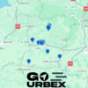 Carte urbex Mayenne sur smartphone affichant 13 points GPS de lieux abandonnés.