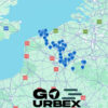 Carte urbex Nord sur smartphone affichant 68 points GPS de lieux abandonnés.