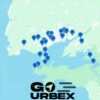 Carte urbex Brest sur smartphone affichant 32 points GPS de lieux abandonnés.